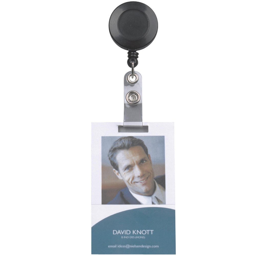 REXEL RETRACTABLE CARD HOLDERS WITH STRAP