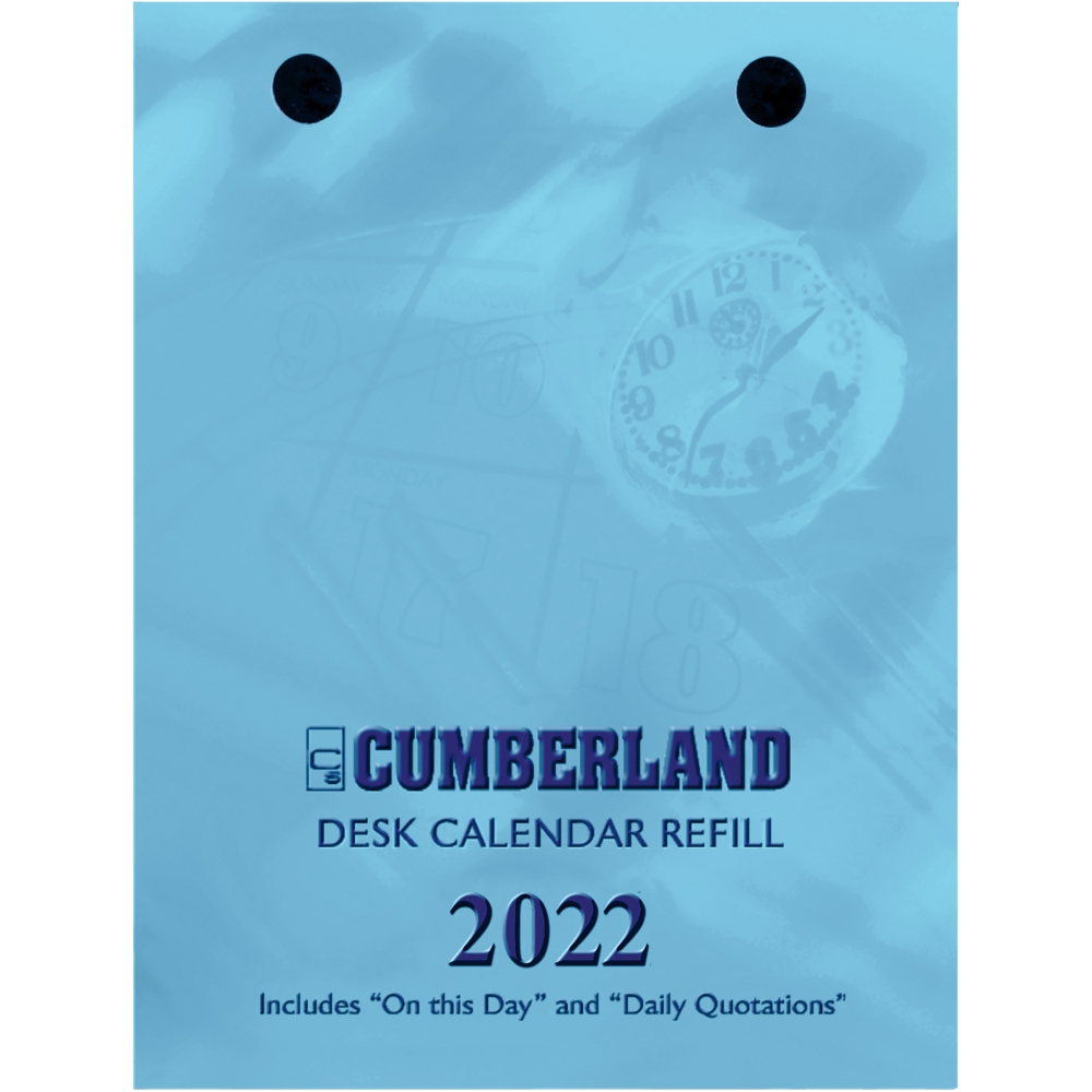 CUMBERLAND DESK CALENDAR REFILL 76x102 Day To a Page, Top Opening (2022)